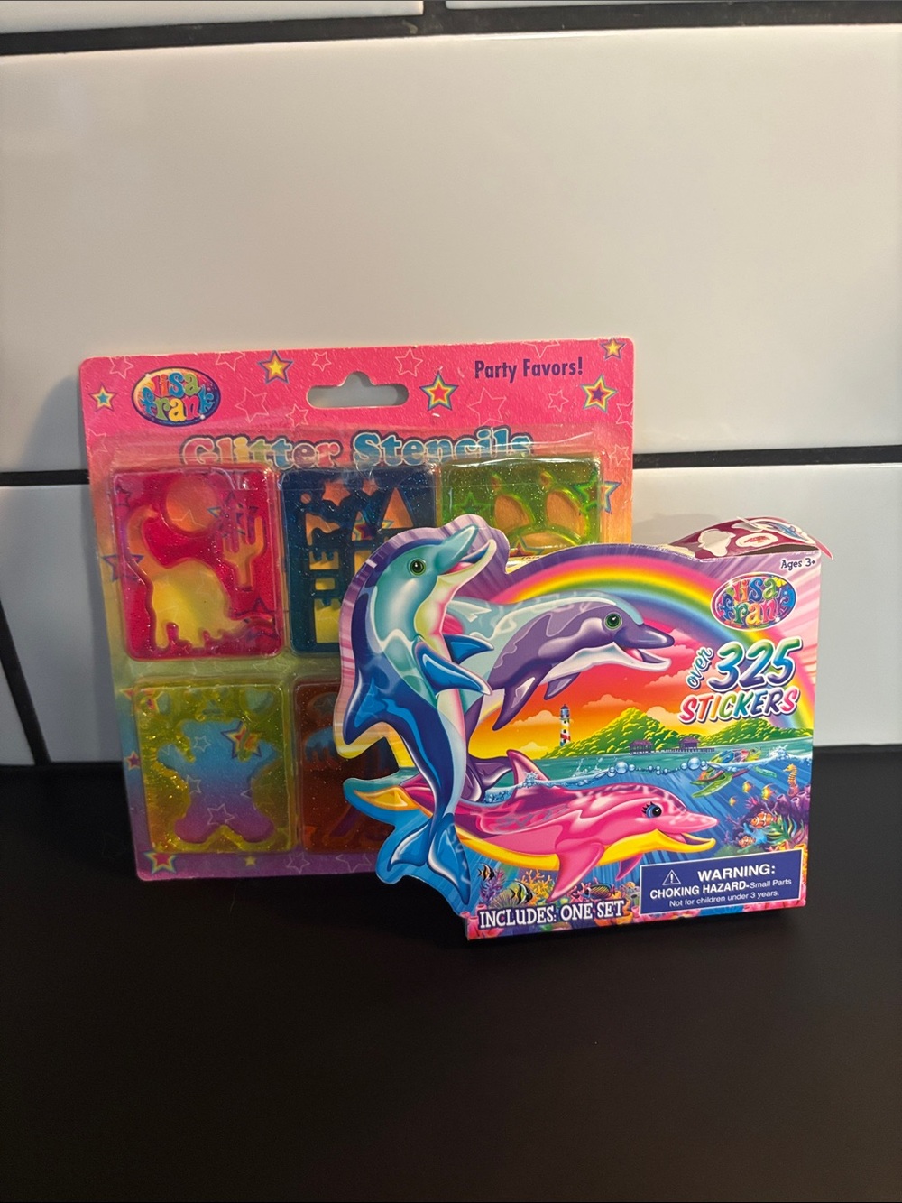 Vintage Lisa Frank Stencils & Stickers Bundle
